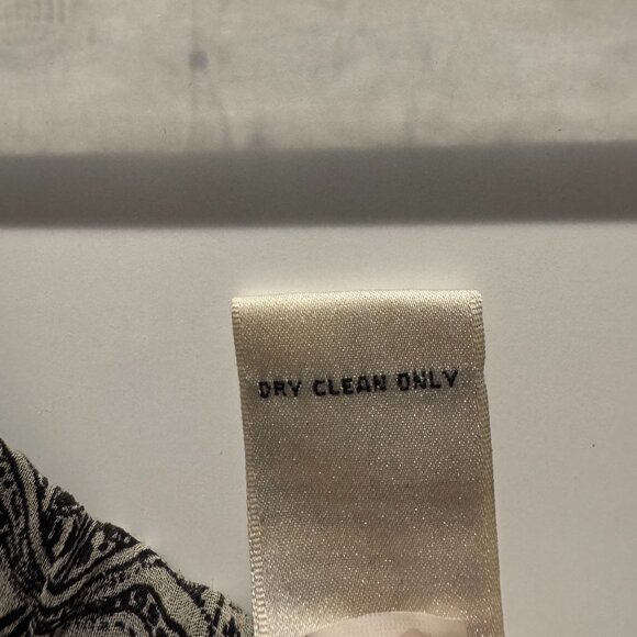 Studio M Silk Midi Skirt in Black and Gray, Size Large - Picture 6 of 7